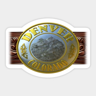 Denver, Colorado Western/Cowboy Belt Buckle Sticker